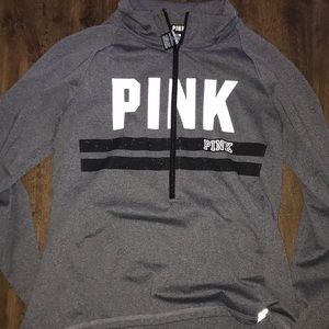 PINK VICTORIA SECRET GRAY LONG SLEEVE